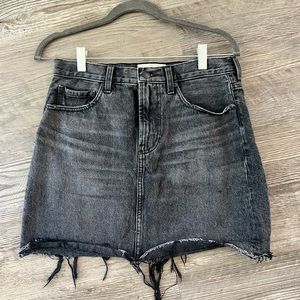 EVERLANE Black Denim Skirt